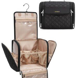 BAGSMART Hanging Travel Toiletry Bag, Large Capacity Water-resistant Cosmetic ba